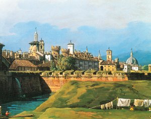 Vista de Turim a partir do lado do Jardim Real de Bernardo Bellotto