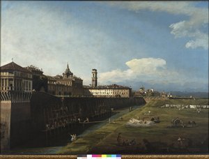 Vista de Turim do lado dos jardins reais, 1745 de Bernardo Bellotto