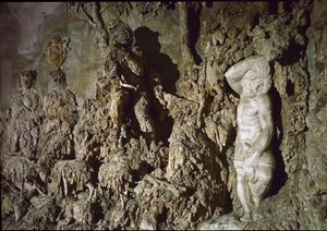 Vista interna da caverna de Boboli. Detalhe. 1583-1588