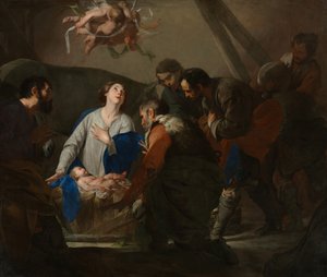 Adoração dos Pastores, c.1650 de Bernardo Cavallino