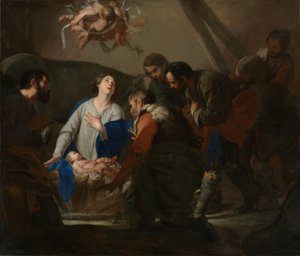 Bernardo Cavallino / A Adoração dos Pastores, c. 1650 de Bernardo Cavallino