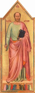 São Paulo e um Grupo de Adoradores, 1333. de Bernardo Daddi