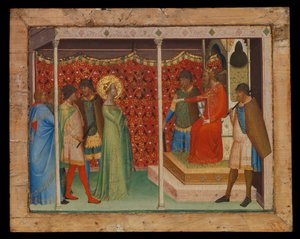 Santa Reparata perante o Imperador Decius, c.1338-40 (tempera sobre madeira)