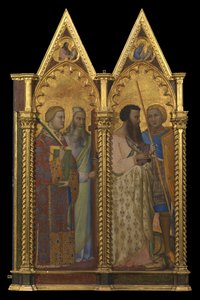Santos Bartolomeu e Jorge (painel esquerdo) (recto) de Bernardo Daddi