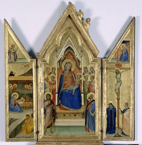 Tríptico com Madonna e Criança; de Bernardo Daddi