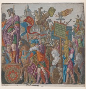 Folha 2: Uma carruagem triunfal, de O Triunfo de Júlio César, 1599.