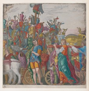 Folha 3: Troféus de guerra, de O Triunfo de Júlio César, 1599., 1599.