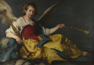 Uma Personificação da Fama, c. 1635 de Bernardo Strozzi