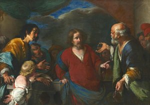 A parábola da moeda do tributo de Bernardo Strozzi