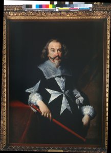 Retrato de um cavaleiro de Malta (Scipione Papafava), C.1629 (óleo sobre tela) de Bernardo Strozzi