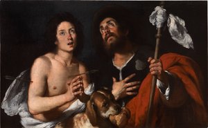 Santos Roque e Sebastião. de Bernardo Strozzi