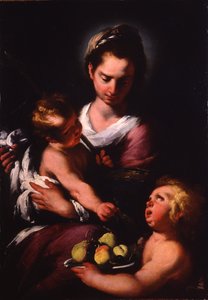 A Virgem e o Menino com o Menino São João de Bernardo Strozzi
