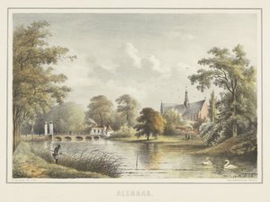Vista de Alkmaar com Grote Kerk