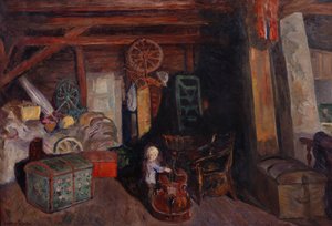 O sótão escuro (óleo sobre tela)