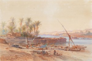 Barcos no Nilo de Bernhard Fiedler