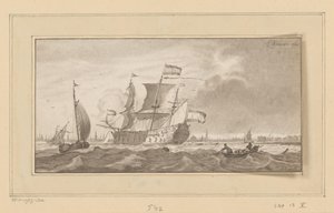 Navio de guerra no rio IJ