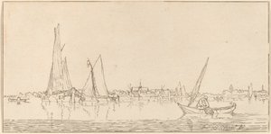 Rio com Vila, 1775. de Bernhard Schreuder