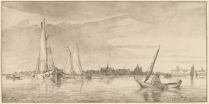 Rio com Vila, 1775. de Bernhard Schreuder