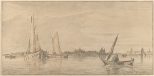 Rio com Vila, 1775. de Bernhard Schreuder