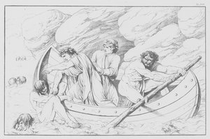 A Divina Comédia de Dante, Inferno (Inferno), Placa XIV (litografia) de Bernhard Schuler