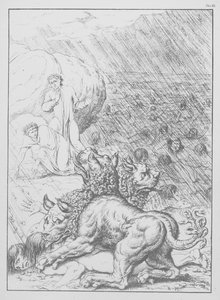 A Divina Comédia de Dante, Inferno (Inferno), Placa XI (litografia) de Bernhard Schuler