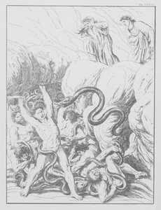 A Divina Comédia de Dante, Inferno (Inferno), Placa XXXVII (litografia) de Bernhard Schuler