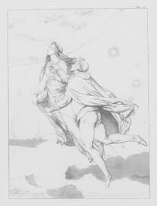 A Divina Comédia de Dante, Paradiso (Céu), Placa II (litografia) de Bernhard Schuler