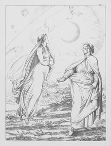 A Divina Comédia de Dante, Paradiso (Céu), Placa I (litografia) de Bernhard Schuler