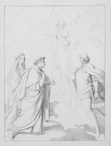 A Divina Comédia de Dante, Paradiso (Céu), Placa XVII (litografia) de Bernhard Schuler