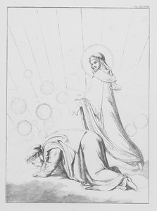 A Divina Comédia de Dante, Paradiso (Céu), Placa XXXVIII (litografia) de Bernhard Schuler