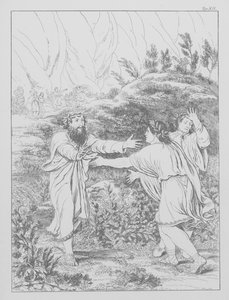 Divina Comédia de Dante, Purgatorio (Purgatório), Placa XII (litografia) de Bernhard Schuler