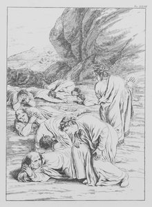Divina Comédia de Dante, Purgatorio (Purgatório), Placa XXVIII (litografia) de Bernhard Schuler