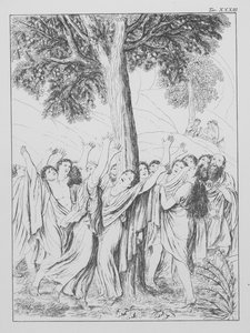 Divina Comédia de Dante, Purgatorio (Purgatório), Placa XXXIII (litografia) de Bernhard Schuler