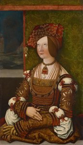 Retrato de Bianca Maria Sforza 1472-1510, c. 1505-1510. de Bernhard, Strigel