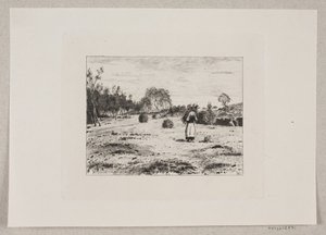 Paisagem com uma mulher carregando kvass de Bernhard Ulrik Middelboe