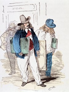 Artistas saindo de uma oficina - em "Pierre l