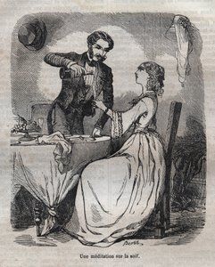 Meditação sobre a sede - gravura em "La Physiologie du gout" de Jean Anthelme Brillat Savarin (Brillat-Savarin
