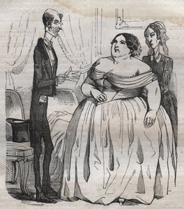 Des Gourmands - obesidade e skinny - gravura em "La Physiologie du gout" de Jean Anthelme Brillat Savarin (Brillat-Savarin