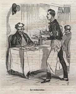 Le restaurateur - gravura em "La Physiologie du gout" de Jean Anthelme Brillat Savarin (Brillat-Savarin