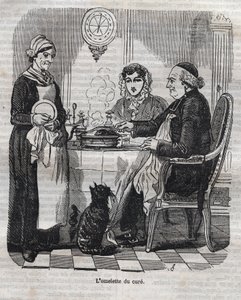 A omelete da cura - gravação em "La Physiologie du gout" de Jean Anthelme Brillat Savarin