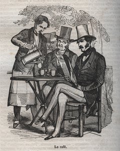 Le cafe - gravura em “La Physiologie du gout” ”de Jean Anthelme Brillat Savarin