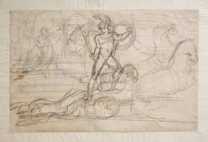 Aquiles segue o corpo de Heitor atrás da sua biga. Paolo e Francesca(), de Bertel Thorvaldsen