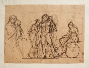 Adeus de Heitor a Andromache e Astyanax de Bertel Thorvaldsen