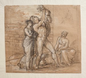 Adeus de Heitor a Andromache e Astyanax de Bertel Thorvaldsen