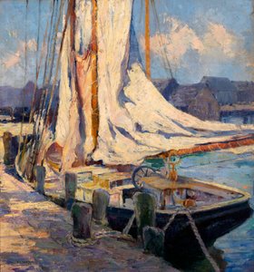 Cena do cais, Gloucester. de Bertha Eversfield Perrie