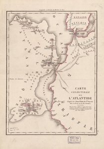 Mapa conjetural da Atlântida - segundo o coronel Bory de St. Vincent... LOC 2006627670 de Berthe
