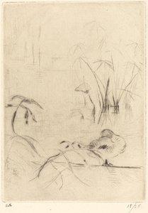 Patos em repouso no banco de Berthe Morisot