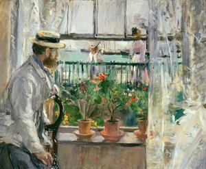 Eugene Manet (1834-92) na Ilha de Wight (óleo sobre tela) de Berthe Morisot