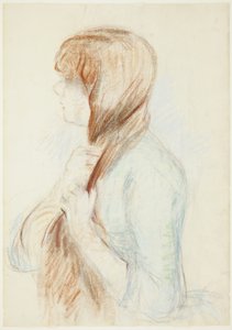 Garota Trançando o Cabelo (La Natte) de Berthe Morisot