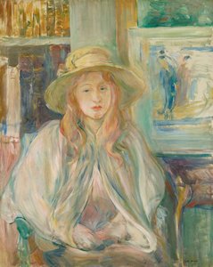 Garota com chapéu de palha Garota com chapéu de palha, 1892. de Berthe Morisot